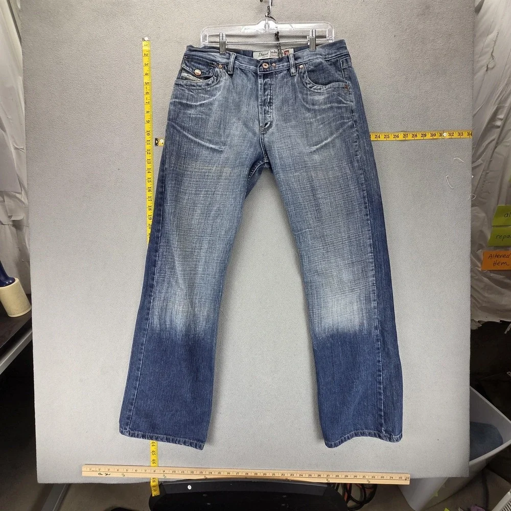Diesel Jeans Mens Blue Kulter Regular Straight Button Fly Italy 00727 Fits 32x32 - Picture 2 of 16